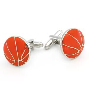 Basketball Enamel Cufflinks